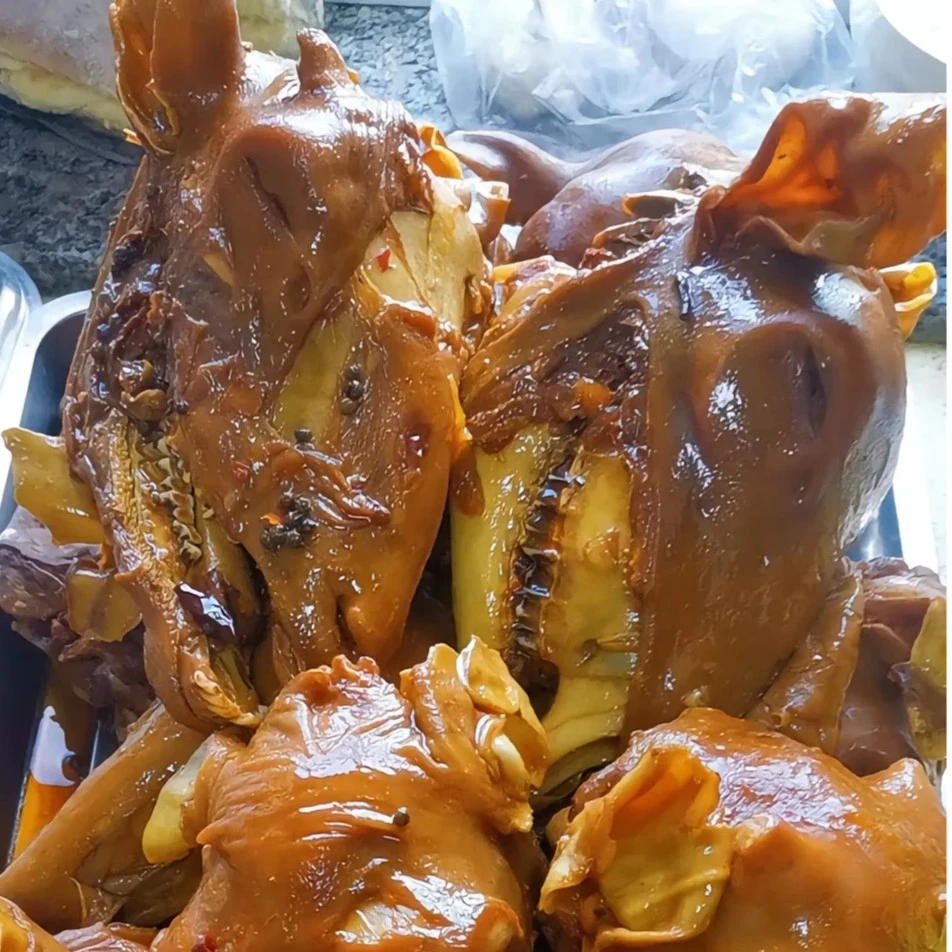 麻辣羊头整只熟食羊蹄即食带脑子舌眼耳朵新鲜送蘸料+手套