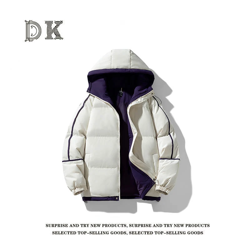 【男女情侣款】宽松休闲连帽加厚运动保暖百搭棉衣棉服外套3096