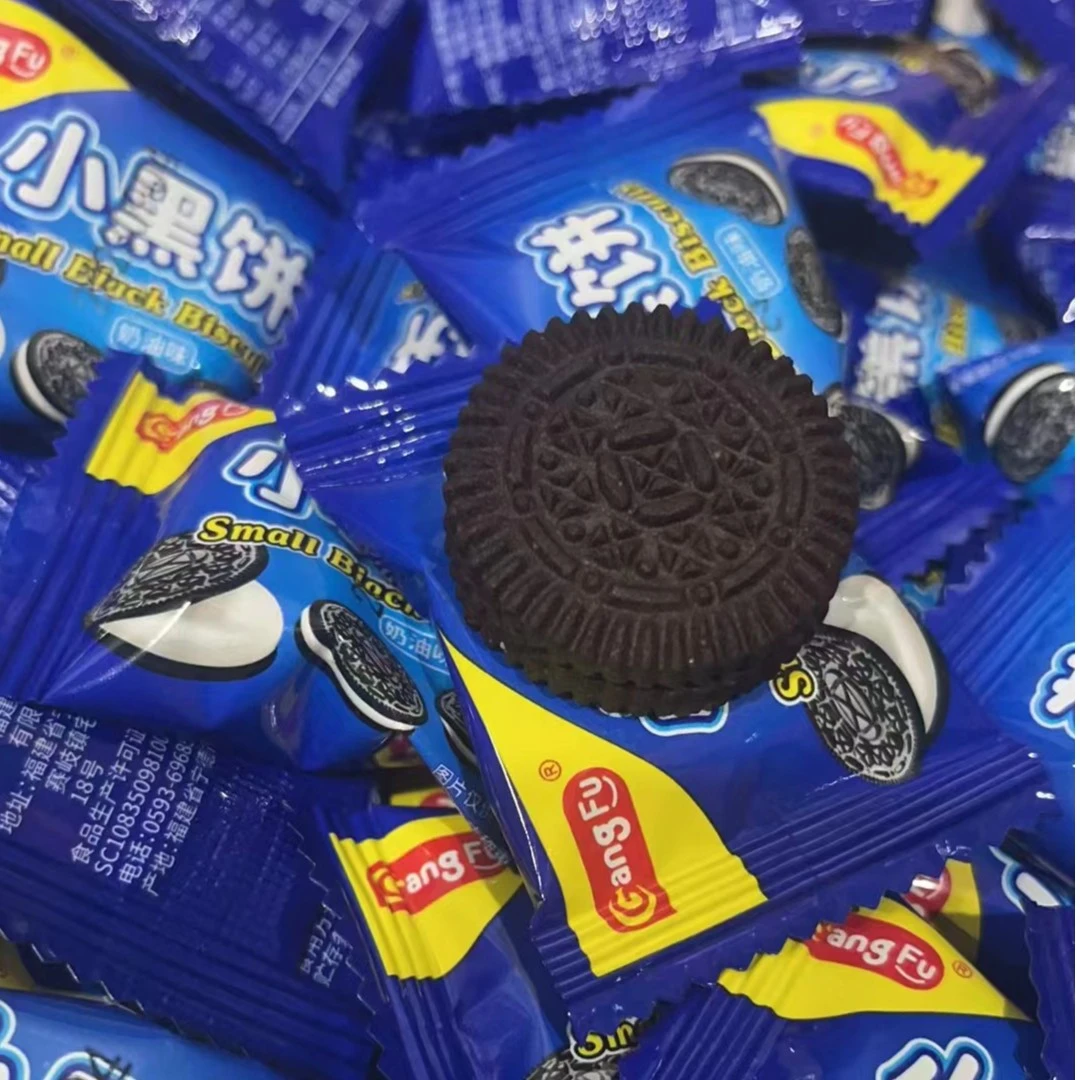 【30包3.99】mini小黑饼干 散装奶油夹心饼干 独立小包装好吃又实惠