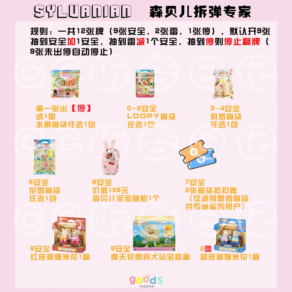 【森贝儿拆弹专家】翻牌子盲袋明盒波斯猫贵宾犬游戏数字快递包邮