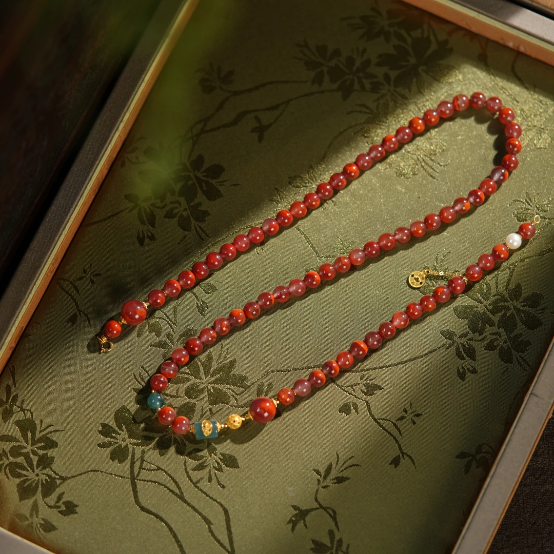 左边婷姐丨南红项链（C863）