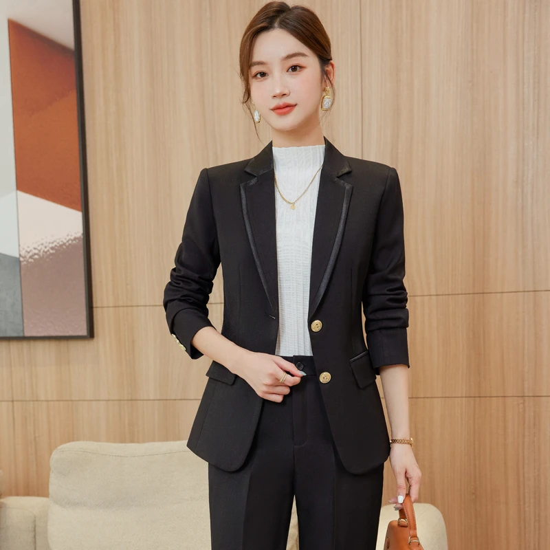 高级感西装套装女春秋2024新款小个子气质修身职业西服外套工作服