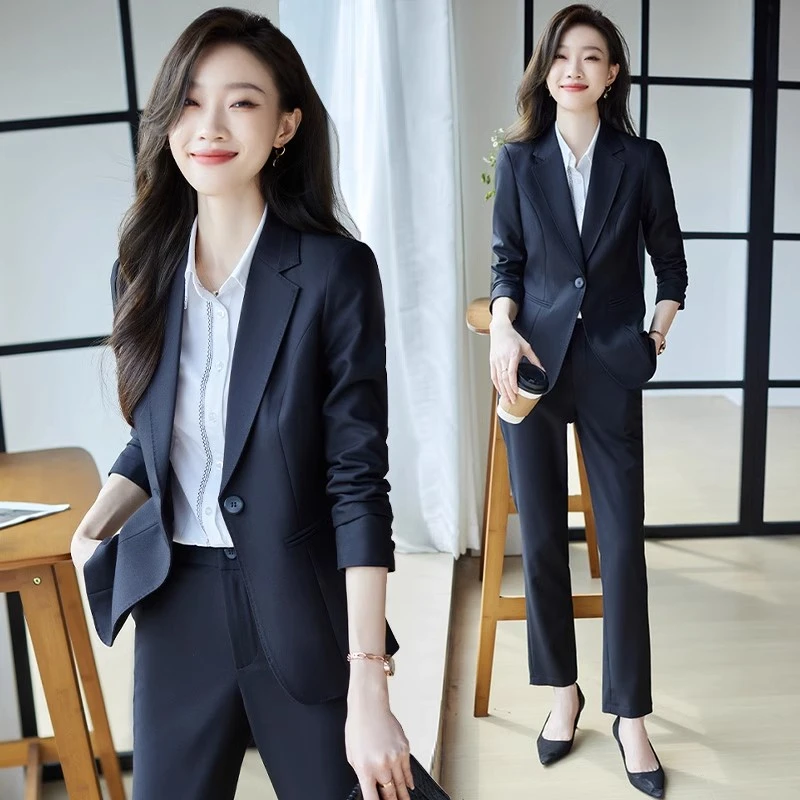 高级感西装正装女套装秋装2023新款职业小西服套装气质西服工作服