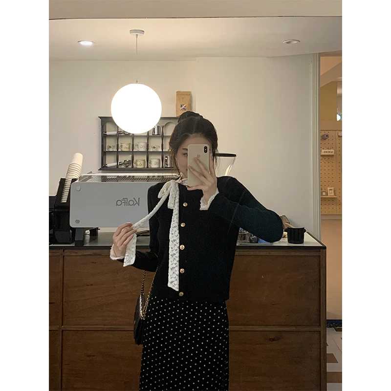 12.21大促 优雅公式/高个子女装 复古小香金属扣毛衣开衫 Au133