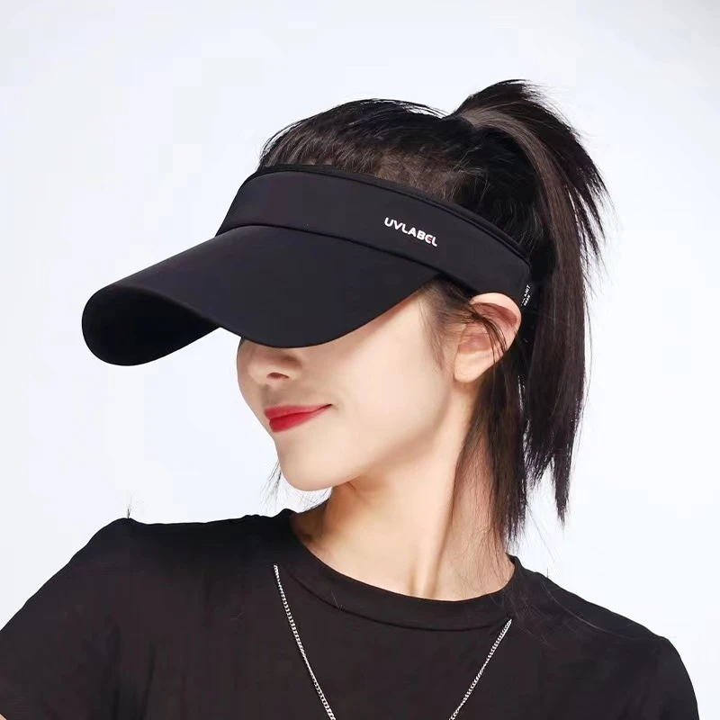 夏季户外防晒防紫外线遮阳冰丝UV运动跑步百搭空顶帽长帽檐（ABCE)