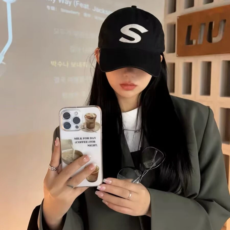 S字母软顶百搭休闲鸭舌帽