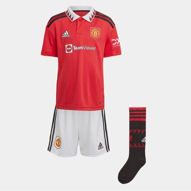 Adidas/阿迪达斯~~正品小童曼联婴足球运动舒适短袖套装 H64050