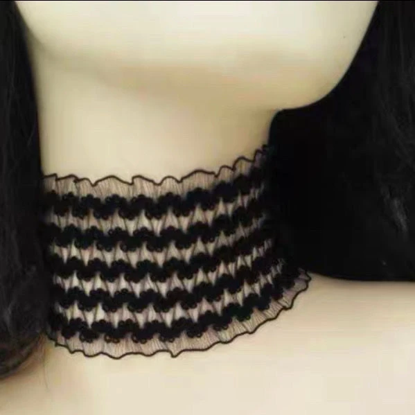 围脖子遮疤痕饰新品新款颈带弹力项链遮挡简约超宽脖链颈部装饰