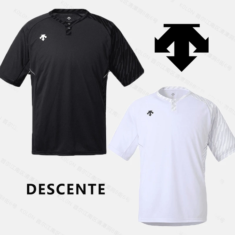 DESCENTE/迪桑特新款经典男士短袖T恤透气吸汗排湿运动TDB-127