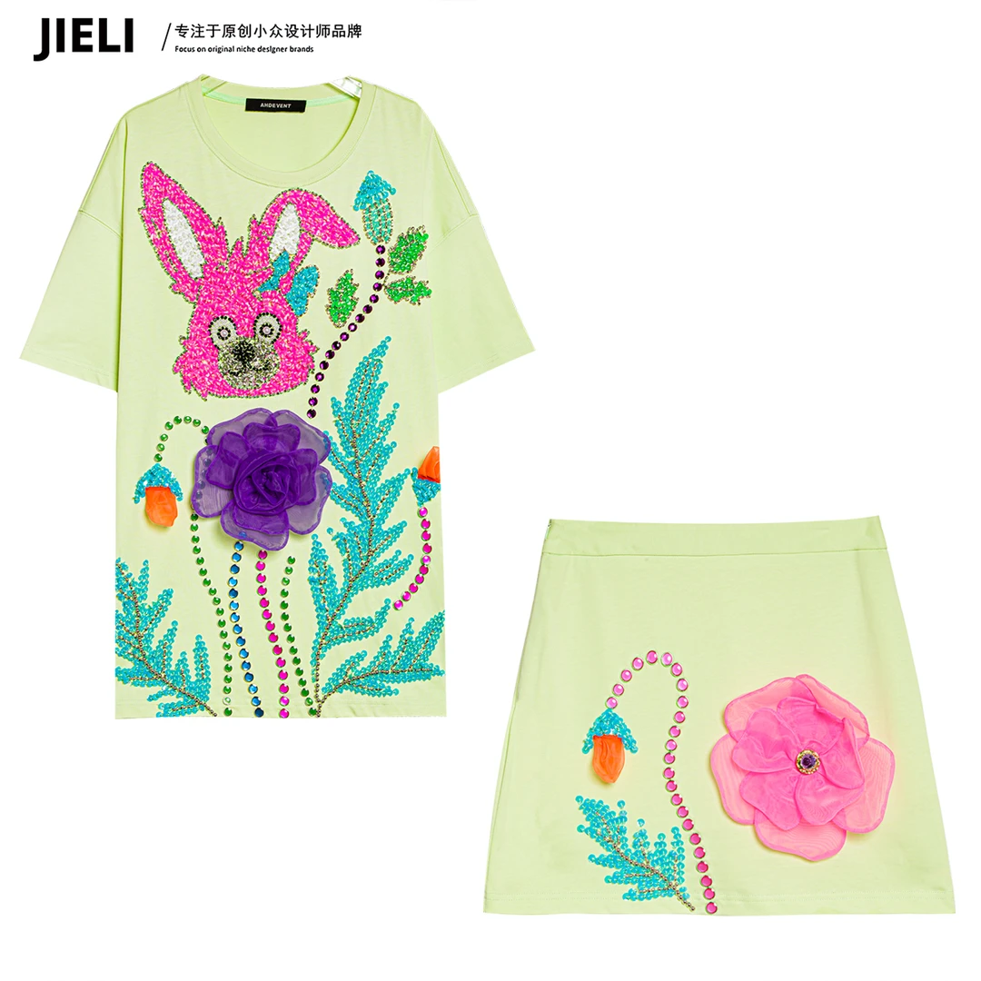 JIE LI/街力设计师潮流小众个性潮流休闲时尚休闲套装女T5521