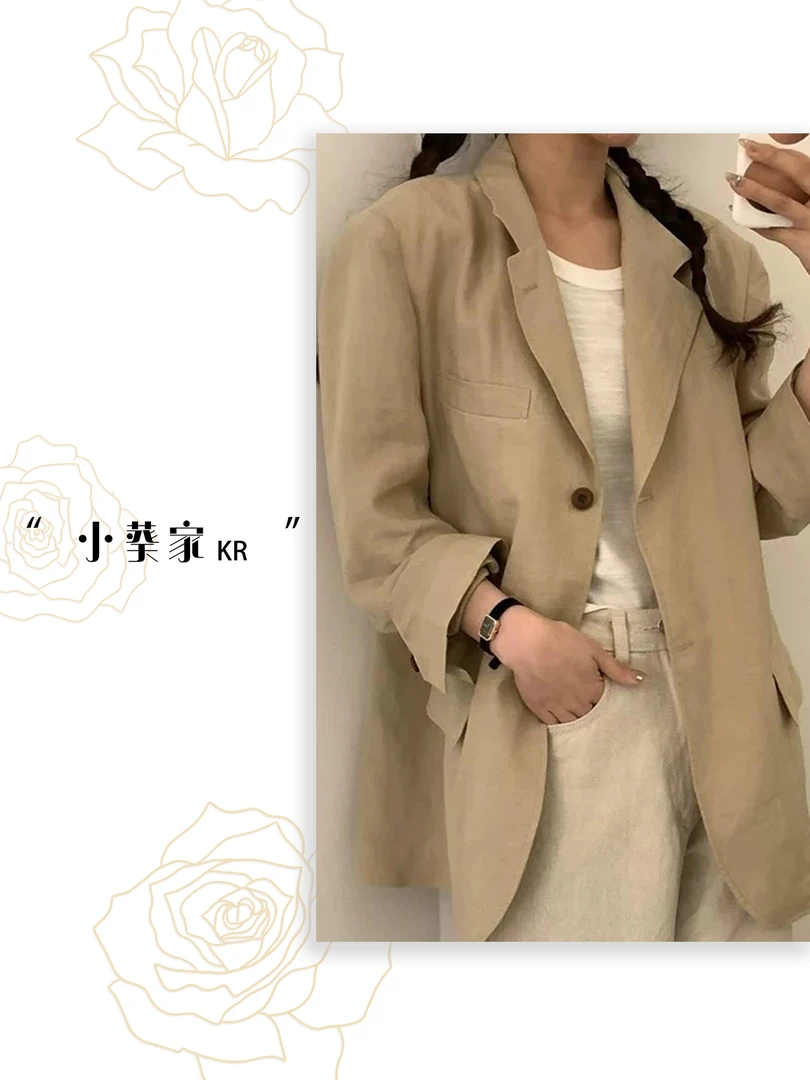 鸡蛋家秋季上新原单百搭西服显瘦轻奢款时尚气质女宝藏外套韩版
