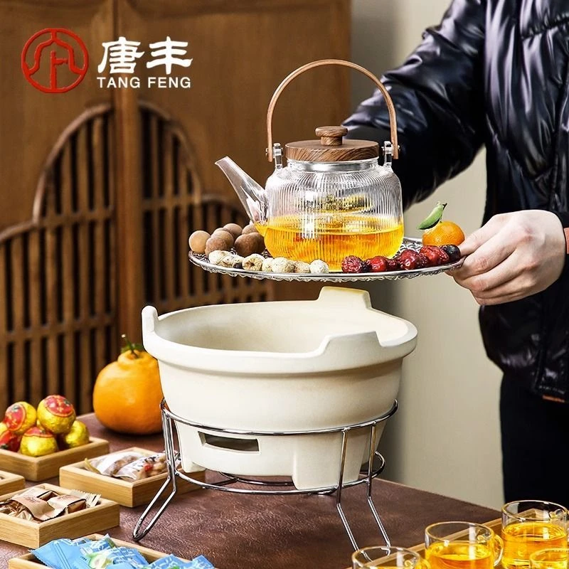 围炉煮茶器具全套户外庭院老式炭火烧烤炉烤奶茶打边炉玻璃壶