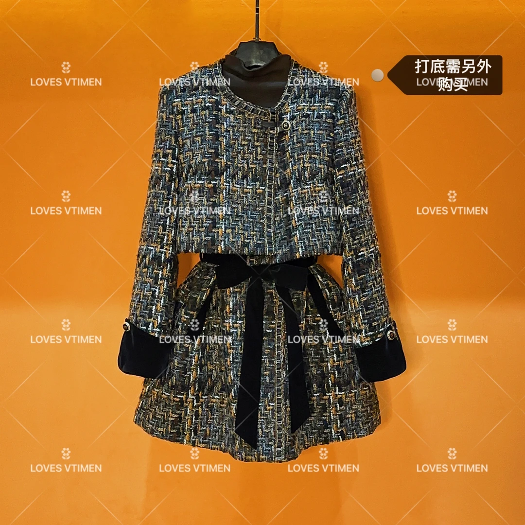 秋冬限定款丨奢品定制设计时尚法式名媛风真两件套LOVES-A380