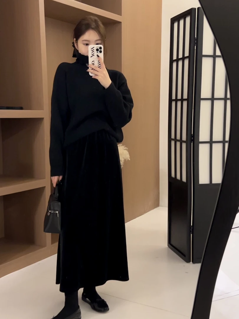 swx studio 人手一条 丝绒半身裙