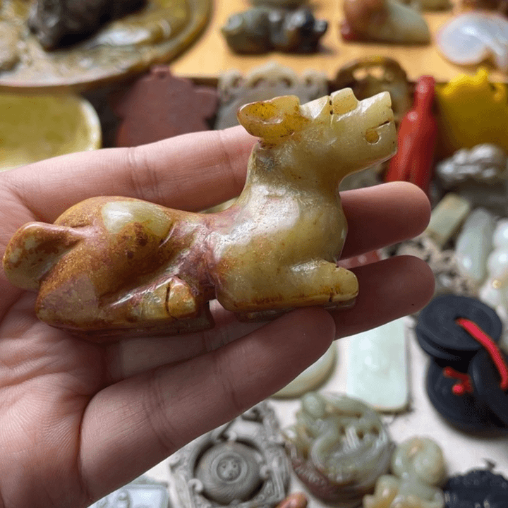 蛇纹石玉颈饰未镶嵌123