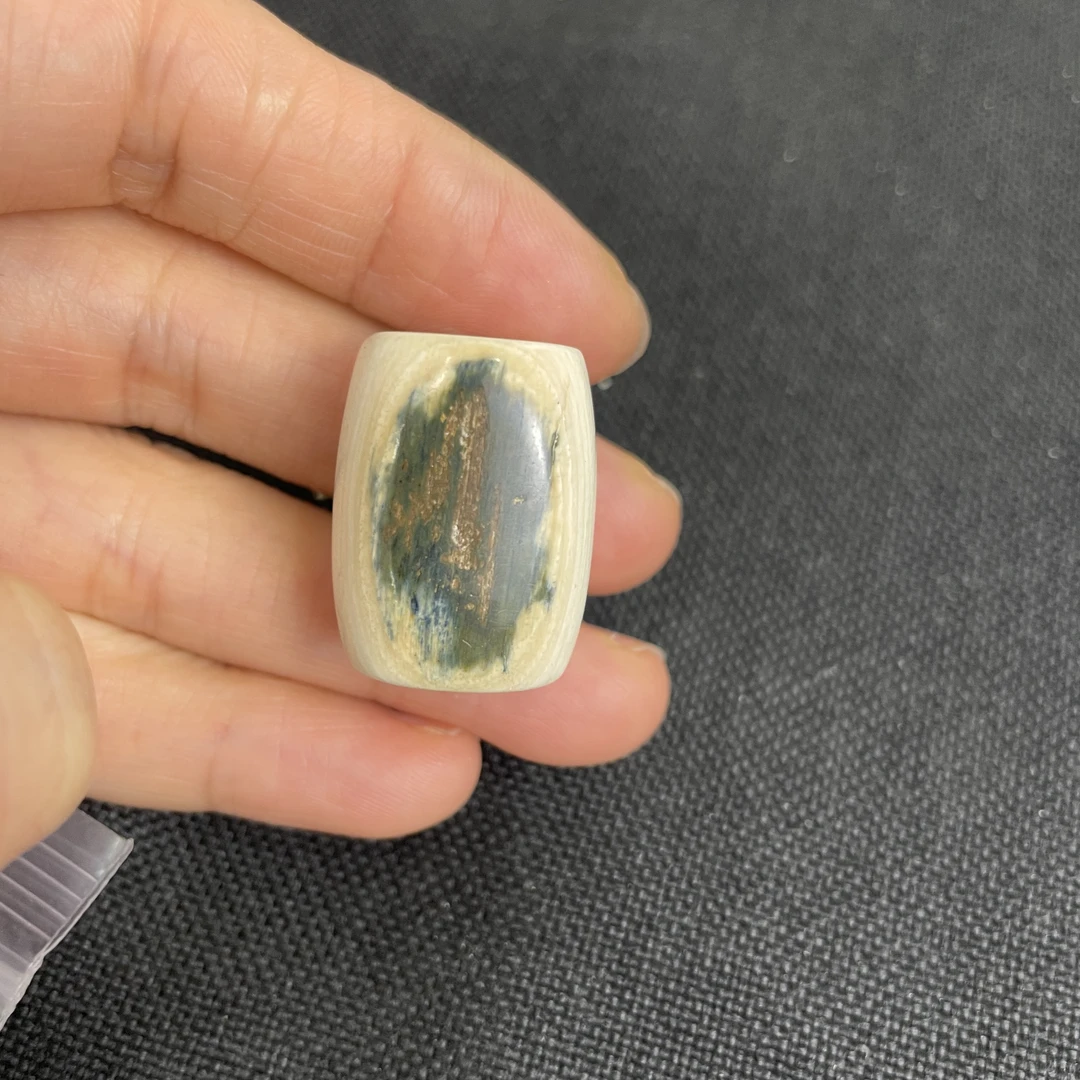 13212保真猛犸牙蓝眼睛桶珠