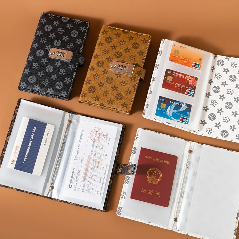 收藏整理发票票据册银行活定期存单收纳本存折收据通用一体收纳本