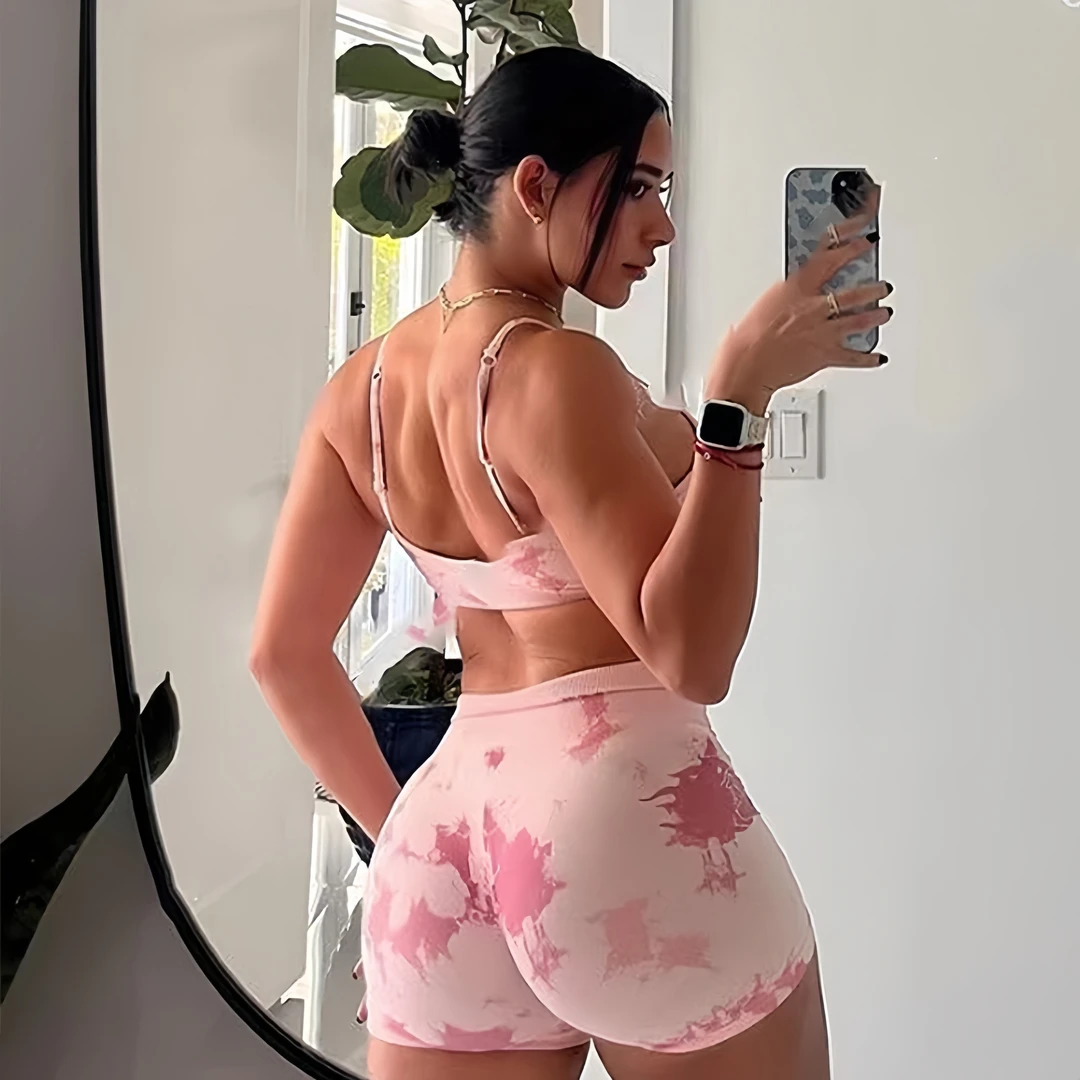 【抹小茶】（上衣）欧美Giv同款印花玫瑰健身瑜伽两穿吊带背心