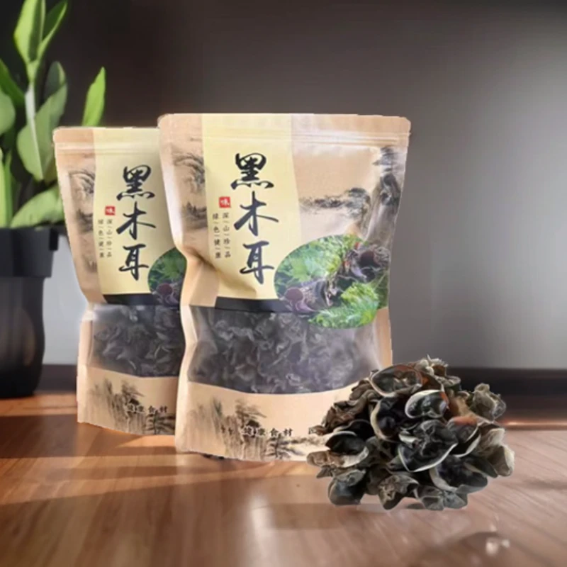 25年冬耳当月采摘日晒黑木耳干货无增重正宗农家自销凉拌软糯木耳