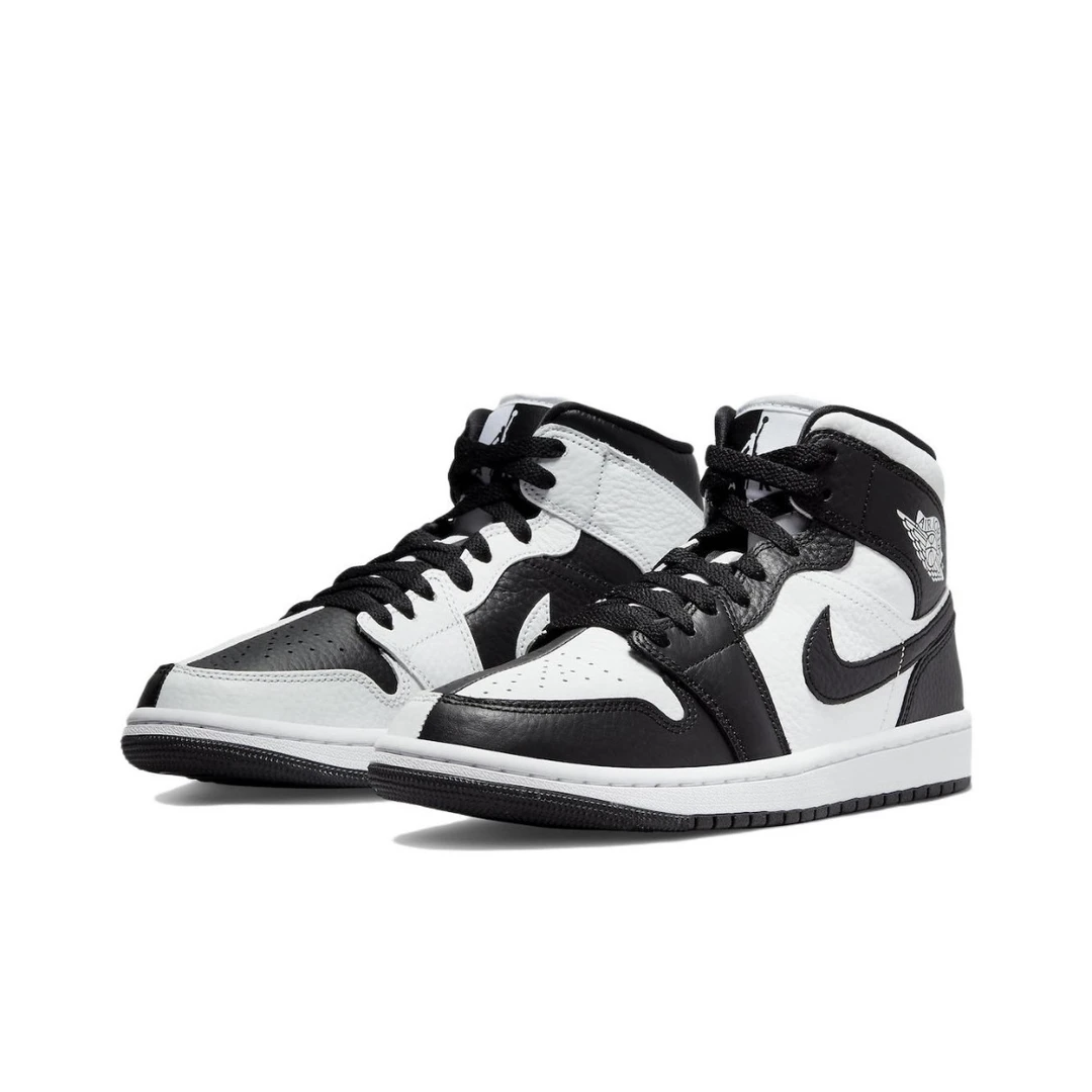 Air Jordan1 Mid 阴阳 黑白熊猫 中帮 复古时尚篮球鞋DR0501-101