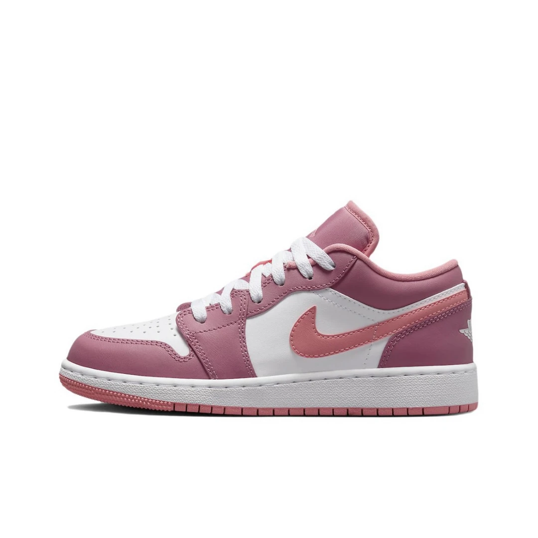 Air Jordan 1 Low GS草莓粉白 女款低帮复古运动篮球鞋553560-616