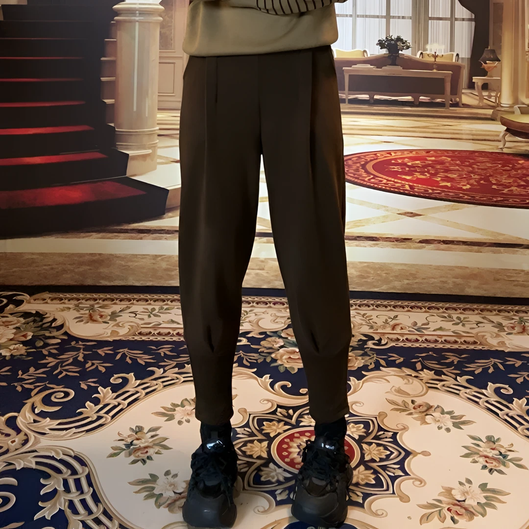 [6829加绒裤]2023冬季新款高腰小脚靴裤哈伦裤百搭保暖休闲裤长裤