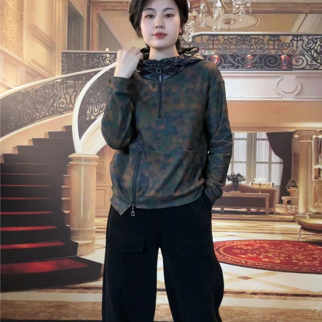 【设计师款 水墨画】秋冬新款宽松显瘦帽衫休闲百搭双面绒连帽卫衣