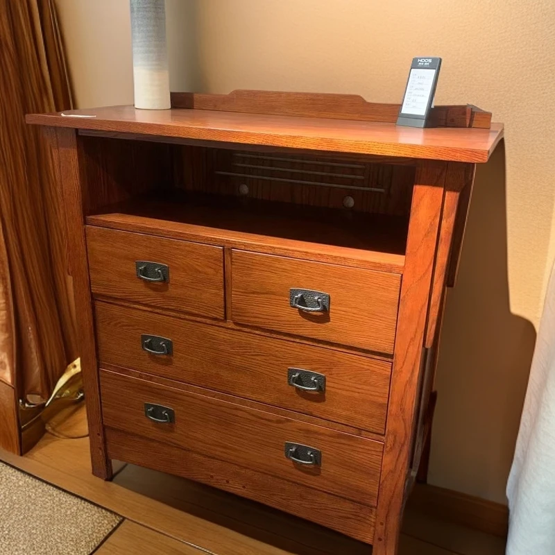 红橡木长 【长109×厚45×高109】美式实木开放柜装饰柜餐边柜181943