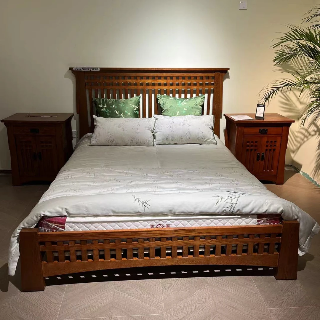 红橡木-矮床尾 美式实木床卧室AP5