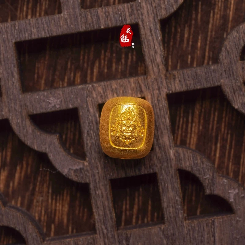 （灵魅）18K金大黑桶珠