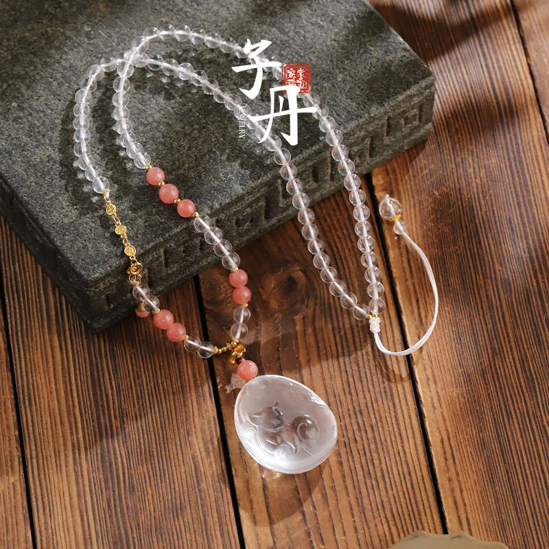 【诗语】白水晶九尾项链T3-160 F2-156