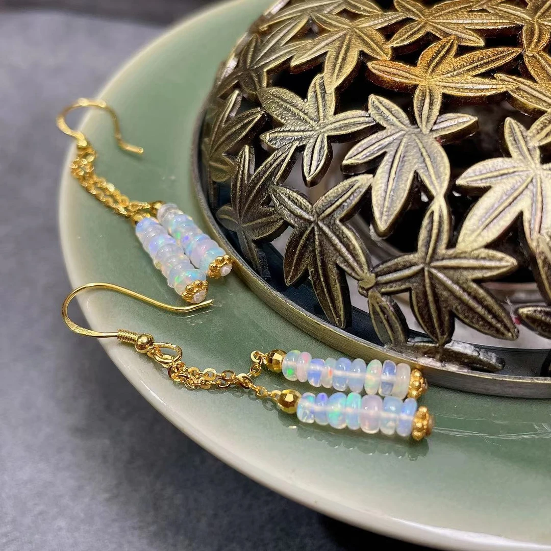 【诗语】欧泊DIY耳钩QT-553