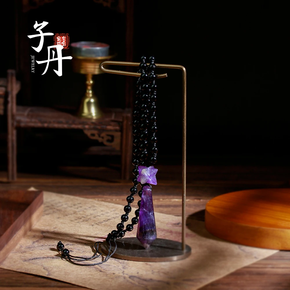 【诗语】紫水晶DIY吊坠 T3-118 C2-155