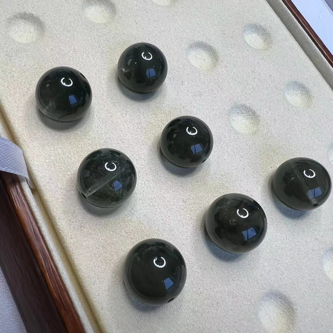 【诗语】绿幽灵单珠摆件13mm QT-055  C5-233（多样性发/发一颗）