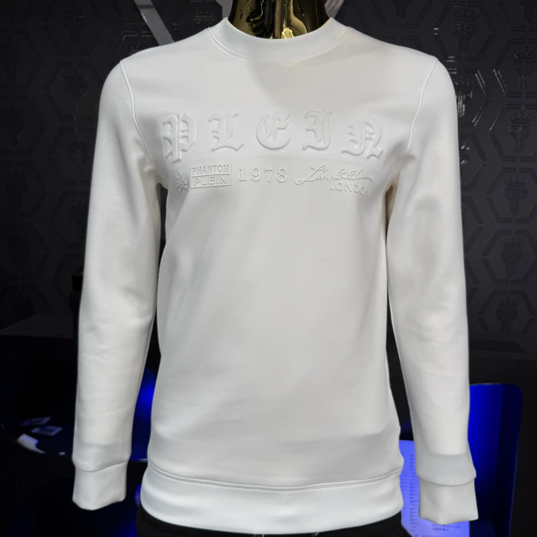 PHILIPP PINLI反季秋季潮流男上衣时尚百搭休闲黑白男打底衫长袖