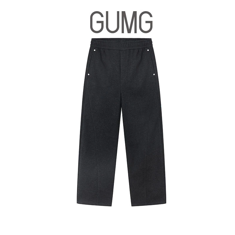 【女装优选FY】GUMG-钉扣松紧加绒休闲长裤GM10207
