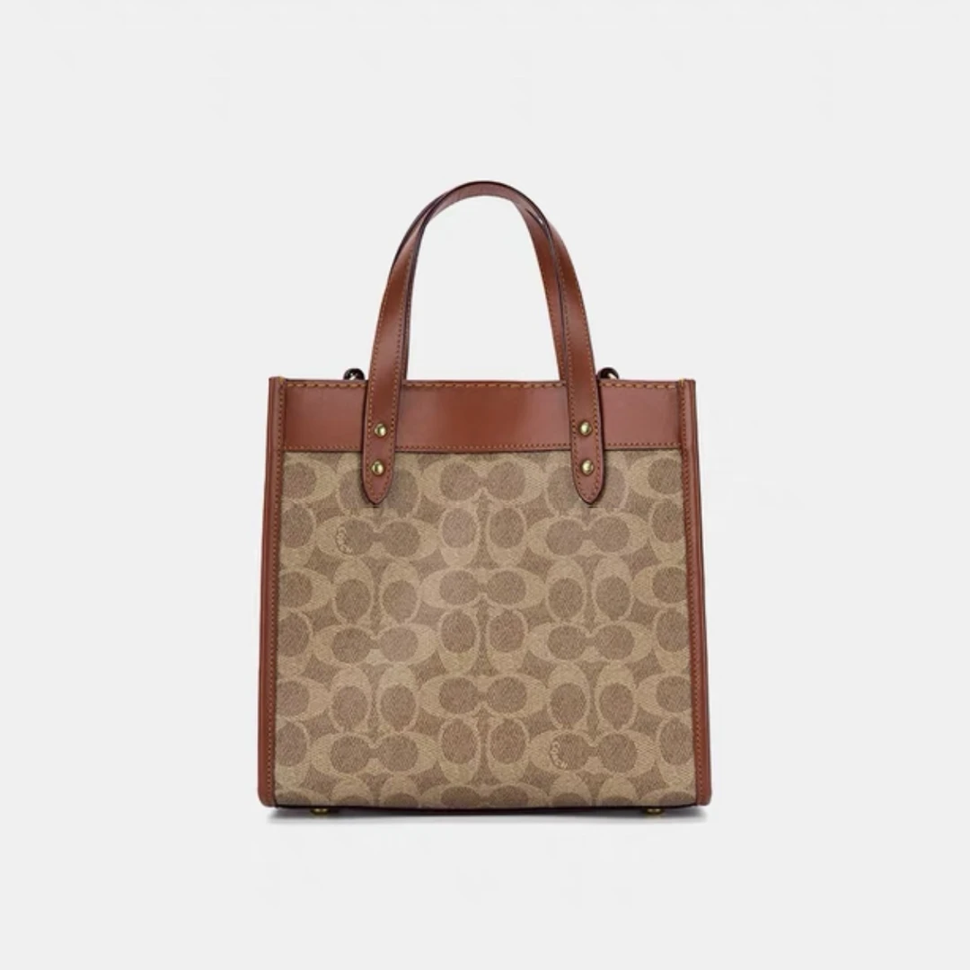 【银泰百货HF】女士经典标志帆布马车图案FIELD 22号 托特包 CU887