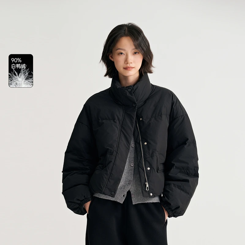 【女装优选WH】飞鸟和新酒立领羽绒服女2024新短款外套FD470012111