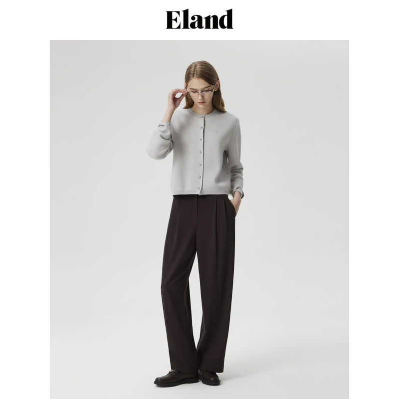 【女装优选KY】Eland衣恋毛针织衫女柔软弹力上衣2024新EECKE49T92