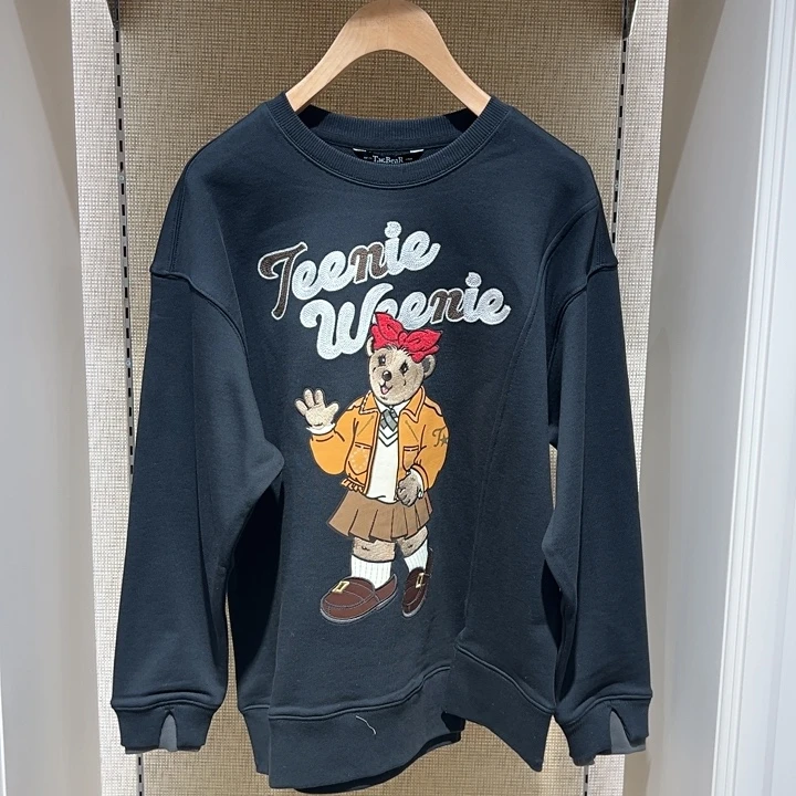 【女装优选WL】TEENIE WEENIE小熊女装圆领宽松刺绣卫衣TTMA24O904Z