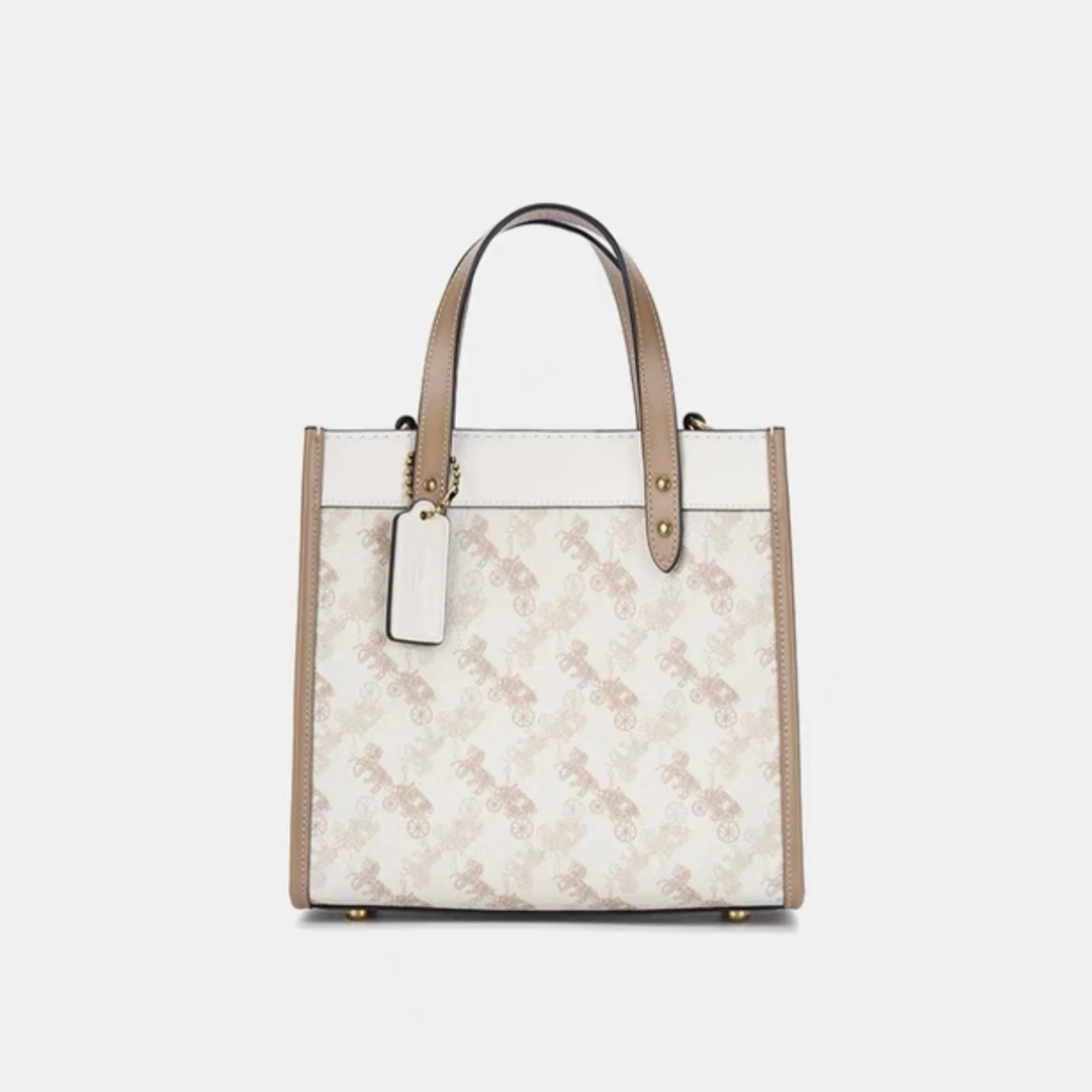 【银泰百货WL】蔻驰女经典标志帆布马车图案FIELD 22号托特包 CU786