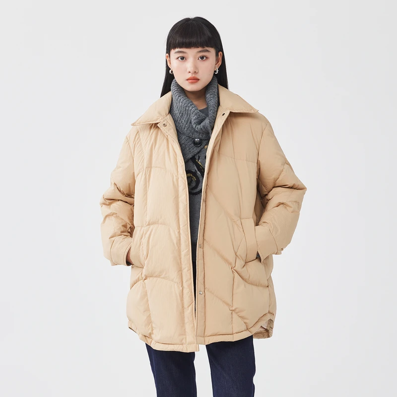 【女装优选WL】古木夕羊冬季衬衫领羽绒服GS37001008