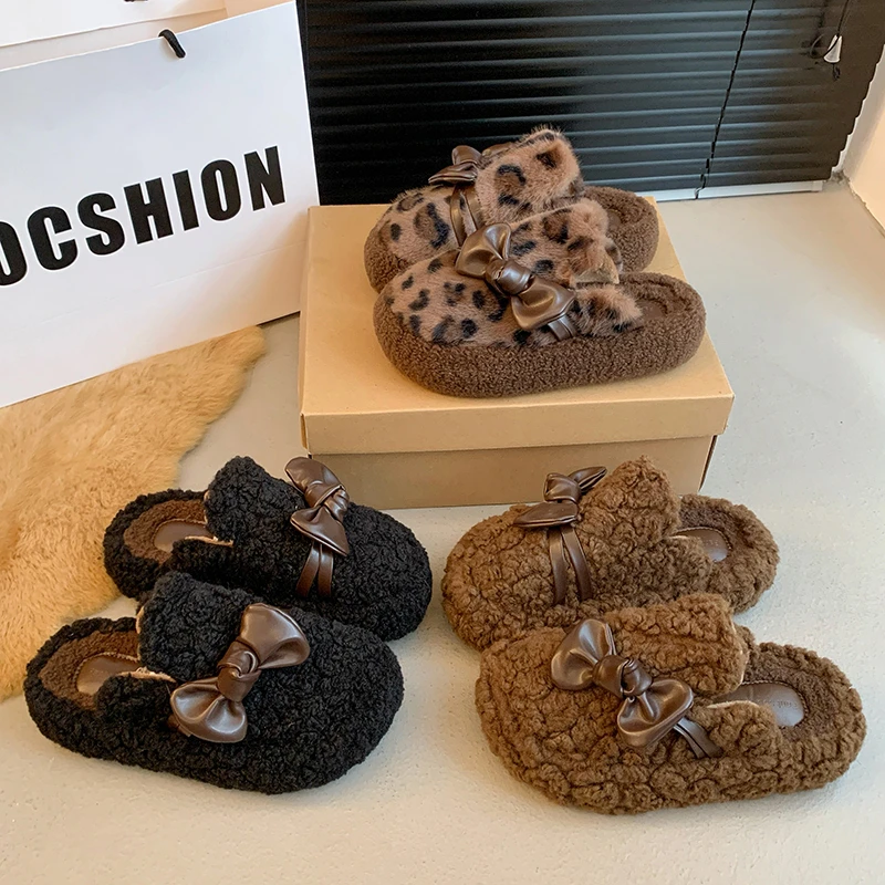 厚底包头毛毛拖鞋女外穿加绒保暖网红百搭秋冬季2024新款棉拖鞋子