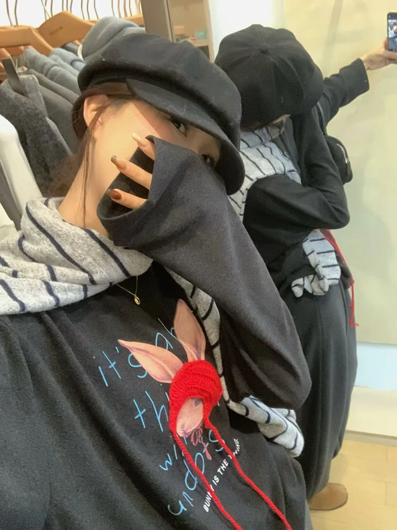 （正价）Uncle Be#双面奥绒百搭卡通兔子上衣#6698