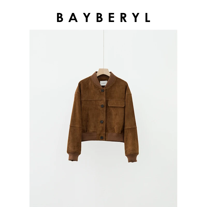 Z7-老贝西海岸*棒球复古排扣百搭短皮衣PY4G1310-8/17