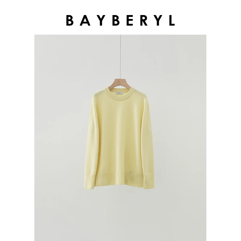 QCBAYBERYL老贝Row风后中缝经典圆领套头百搭针织衫ZZS4J0902-