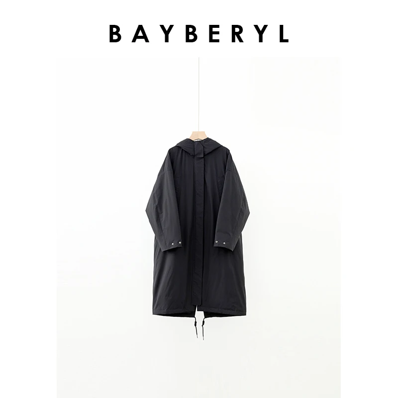 BAYBERYL老贝幂*科鲁达连帽抽绳摆羽绒服外套YRF4H1211-9/22