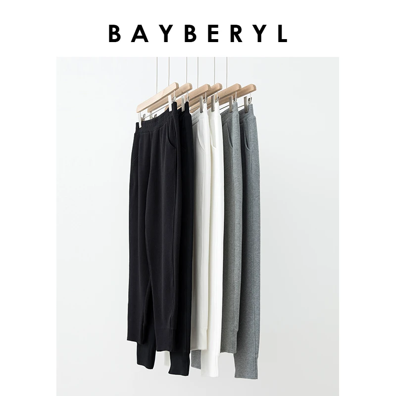 -BAYBERYL老贝单/加长大王珠地松紧腰经典休闲卫裤XXK1J1401