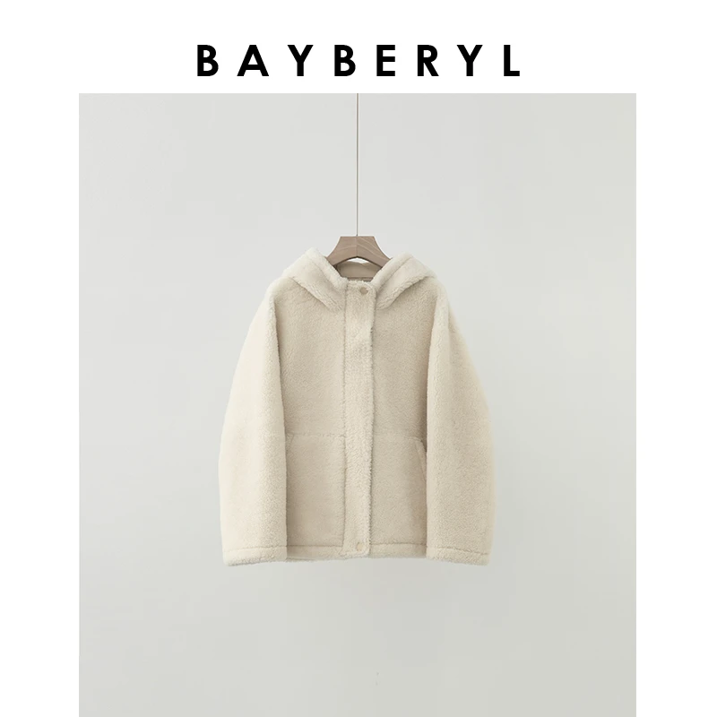 BAYBERYL老贝白羊座*连帽拉链休闲百搭冬一体皮衣PY4J1703-10/20