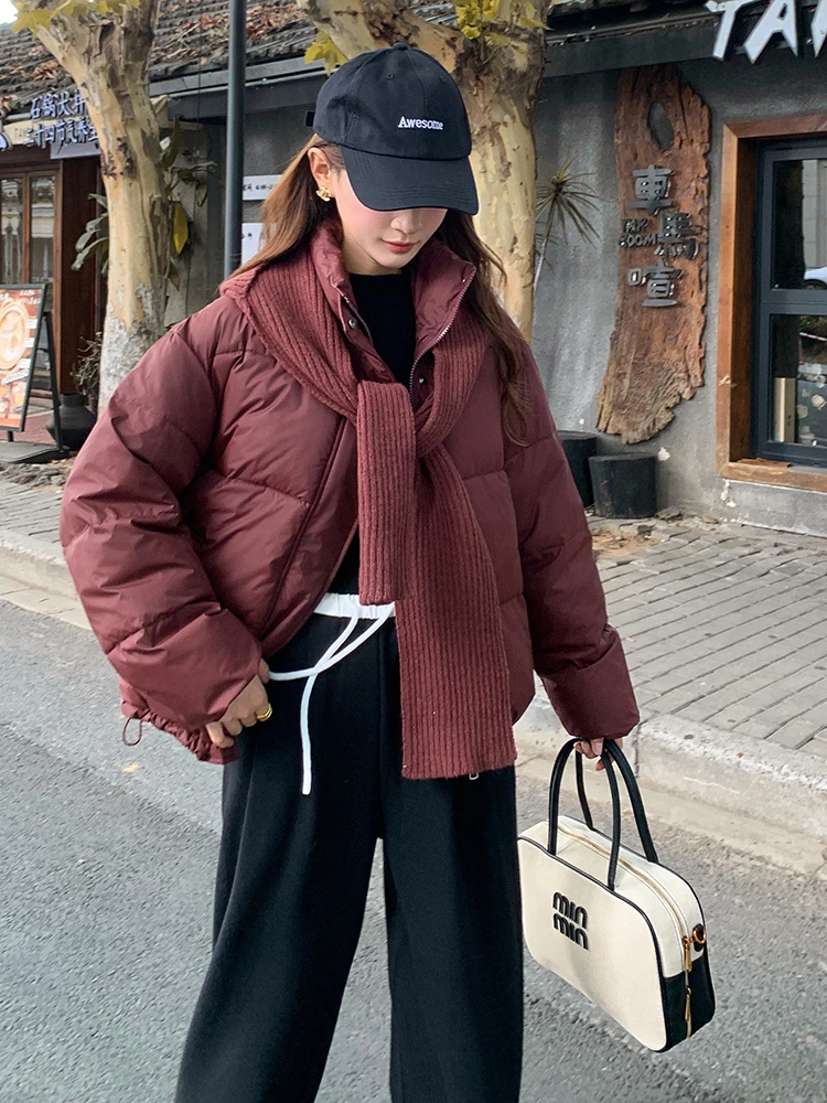 【小王家】新品秋冬季立领短款通勤披肩棉服